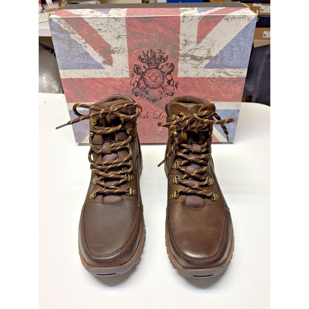 English Laundry Union Jack Brown Outdoor Hiking Boots Size 12 New In Box